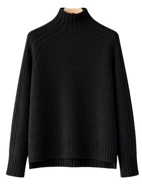 Polo by Ralph Lauren Ribbed Mock Neck Sweater Wool Cashmere blend M